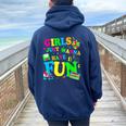 80'S Girls Just Wanna Have Fun 1980S Girl Women Women Oversized Hoodie Back Print Navy Blue