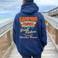 Camping With Sayings For Campers Camp Women Women Oversized Hoodie Back Print Navy Blue