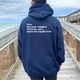 I’M A Love Your Neighbor Christian Not A Storm Capitol Kind Women Oversized Hoodie Back Print Navy Blue