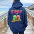 K-Pop Et Bubble Tea Japon Culture Pays Homme Cadeau Women Oversized Hoodie Back Print Navy Blue