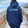 Lo Sodio A Todos Los Odio A Todos Cuello Women Oversized Hoodie Back Print Navy Blue