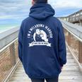 Melanoma Warrior Nftw Melanoma Conciencia Women Oversized Hoodie Back Print Navy Blue