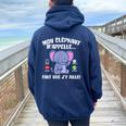 Mon Elephant M'appelle Animal Savane Homme Cadeau Women Oversized Hoodie Back Print Navy Blue