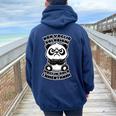 Nonoglio Soluzionioglio Solo Lamentarmi Di Panda Kawaii Felpa con cappuccio oversize da donna con stampa posteriore Navy Blue