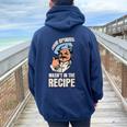 Your Opinion Wasn't In The Recipe Sarcastic Chef Cook Felpa con cappuccio oversize da donna con stampa posteriore Navy Blue