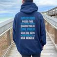 Posso Fare Quello Cheoglio Scritte Divertente Sarcastico Felpa con cappuccio oversize da donna con stampa posteriore Navy Blue