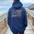 Proud 5Th Grade Team Definition Normal But Much Cooler Women Oversized Hoodie Back Print Navy Blue