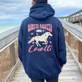 Questa Ragazza Ama I Cavalli Felpa con cappuccio oversize da donna con stampa posteriore Navy Blue