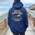 Ragazza Cavalli Equitazione Nata Per Cavalcare Donna Cavallo Felpa con cappuccio oversize da donna con stampa posteriore Navy Blue
