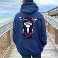 Ragazza Giapponese Anime Cat Girl Notami Senpaiaporware Felpa con cappuccio oversize da donna con stampa posteriore Navy Blue