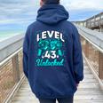 Regalo 43 Anni Compleannoideogiochi Uomini Donne Anno 1978 Felpa con cappuccio oversize da donna con stampa posteriore Navy Blue