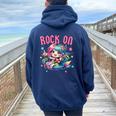 Rock Bambina Rock Ragazza Rock Sirena Bambina Felpa con cappuccio oversize da donna con stampa posteriore Navy Blue