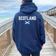 Scozia Bandiera Uomini Donne Bambini Scotland Felpa con cappuccio oversize da donna con stampa posteriore Navy Blue
