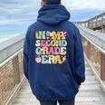 In My Second Grade Era Hello 2Nd Grade Back To School Women Oversized Hoodie Back Print Navy Blue