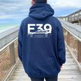Serie E39 5 Sagoma Di Automobile Felpa con cappuccio oversize da donna con stampa posteriore Navy Blue
