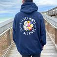 I Teach Minds Of Alll Kinds Special Education Teacher Women Oversized Hoodie Back Print Navy Blue