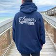 Vintage 1984 40 Años Regalo 40 Cumpleaños Hombre Women Oversized Hoodie Back Print Navy Blue