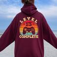 13 Anniversario Matrimonio Sposato Da Livello 13 Anni Marito Felpa con cappuccio oversize da donna con stampa posteriore Maroon