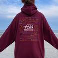 17 Compleanno Ragazza Ragazzo Radice Quadrata 289 17 Anni Felpa con cappuccio oversize da donna con stampa posteriore Maroon