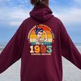 31 Annoecchio Leggendario Dal 1993 Impressionante 31 ° Compleanno Donne Felpa con cappuccio oversize da donna con stampa posteriore Maroon