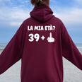 40 Anni Compleanno Maschio Ragazza Decorazioni Regali 1981 Felpa con cappuccio oversize da donna con stampa posteriore Maroon