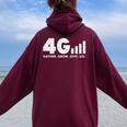 4G Gather Grow Give Go God Jesus Faith Quote Christian Women Oversized Hoodie Back Print Maroon