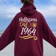Bellissima Dal 1964 Donne 60 Compleanno Anni Donna Regalo Felpa con cappuccio oversize da donna con stampa posteriore Maroon
