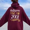 Bellissima Dal 2001 Donne 23 Compleanno Anni Donna Regalo Felpa con cappuccio oversize da donna con stampa posteriore Maroon