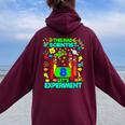 Camicia Di Compleanno 8 Anni Ragazzi Ragazze Scienza Festa A Tema Felpa con cappuccio oversize da donna con stampa posteriore Maroon