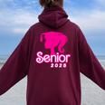 Class Of 2025 Senior Seniors 2025 Girl Womens Women Oversized Hoodie Back Print Maroon