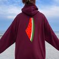 Divertente Estate Anguria Per Uomini E Donne Felpa con cappuccio oversize da donna con stampa posteriore Maroon