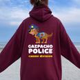 Divertente Gazpacho Police Cane Politica Congresso Greene Uomini Donne Felpa con cappuccio oversize da donna con stampa posteriore Maroon