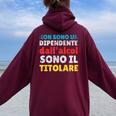 Divertenti Con Frasi Ironiche Sarcastiche Regalo Uomo Alcol Felpa con cappuccio oversize da donna con stampa posteriore Maroon