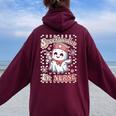Donna Spooktacular Er Nurse Pronto Soccorso Con Collo A Felpa con cappuccio oversize da donna con stampa posteriore Maroon