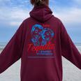 Enjoys Tequila Le Colazioni Di Championss Regali Speciali Felpa con cappuccio oversize da donna con stampa posteriore Maroon