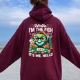 Ensemble De Jeux De Cartes De Casino Et De Poker Sweat à capuche oversize pour femme avec imprimé dans le dos Maroon