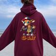 Gi Rap Giraffe Rapper Uomo Donna Bambini Ragazzi Giraffa Felpa con cappuccio oversize da donna con stampa posteriore Maroon