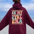 Groovy Scout In My Scout Girl Era Girls Women Women Oversized Hoodie Back Print Maroon