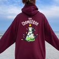 Science Teacher Oh Chemistree Chemistry Christmas Women Oversized Hoodie Back Print Maroon