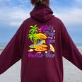 Girls Trip 2024 Beach Vacation Puerto Rico Beach Women Oversized Hoodie Back Print Maroon