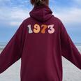 Groovy Pro Choice 1973 Diritti Delle Donne Femminismo Roe Wade Felpa con cappuccio oversize da donna con stampa posteriore Maroon