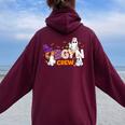Halloween Obgyn Crew Cute Boo Ghost Nurse Nursing Scrub Women Oversized Hoodie Back Print Maroon