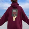 Holy Bible God's Word Is Non-Negotiable Christian Faith Women Oversized Hoodie Back Print Maroon