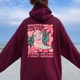 Howdy First Grade 1St Grade Teacher Western Cowboy Cowgirls Women Oversized Hoodie Back Print Maroon