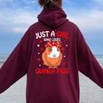Just A Girl Who Loves Guinea Pigs For Girls Women Oversized Hoodie Back Print Maroon