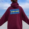 Be Kind And Rewind Divertente Regalo Per Cinema Retrò Felpa con cappuccio oversize da donna con stampa posteriore Maroon