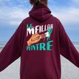 Le Meilleur Peintre Artiste Peinture Homme Cadeau Women Oversized Hoodie Back Print Maroon