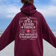 Leonid Name Its A Leonid Thing You Wouldn't Understand Women Oversized Hoodie Back Print Maroon