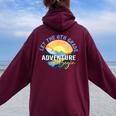 Let The 6Th Grade Adventure Begin Sixth Grade Teacher Women Oversized Hoodie Back Print Maroon