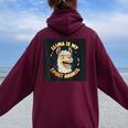 Llama Is My Spirit Animal Divertente Maglietta Per Bambini Felpa con cappuccio oversize da donna con stampa posteriore Maroon